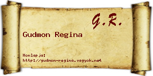 Gudmon Regina névjegykártya